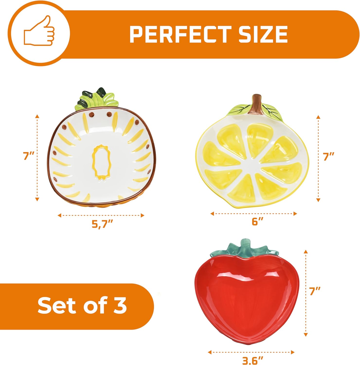 Ceramic Plate Sets, Decorative Service Plates , Serving Plates -7.08L x 9.44W x 1.37h Inches Ceramic Plate Sets, Decorative Service Plates , Serving Plates -7.08L x 9.44W x 1.37h Inches